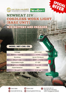 Newbeat 21v Cordless Work Light (Bare Unit) w/o Battery and Charger | Model: NBT-CWL-21B Cordless Worklight NEWBEAT 