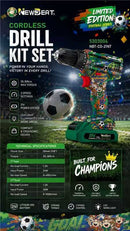 Newbeat 21v Football Cordless 3/8" 10mm Drill Kit Set C/W 2 Battery 1.5ah & 1 Charger | Model: NBT-CD-21NT Drill Newbeat 