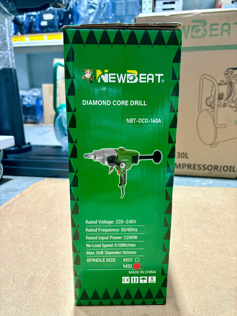 Newbeat 2200W Handheld Diamond Coring Drill 160mm | Model : NBT-DCD-160A Diamond Core Drill NEWBEAT 