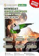 NEWBEAT 230mm 9" Angle Grinder 2800W | Model : NBT-AG-230D Angle Grinder NEWBEAT 