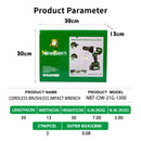 Newbeat 3/4" Cordless Impact Wrench (BL) SQ DR 21V 1300N.m C/W 2 Battery and 1 Charger | Model: NBT-CIW-21G-1300 Cordless Impact Wrench NEWBEAT 