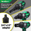 Newbeat 3/4" Cordless Impact Wrench (BL) SQ DR 21V 1300N.m C/W 2 Battery and 1 Charger | Model: NBT-CIW-21G-1300 Cordless Impact Wrench NEWBEAT 