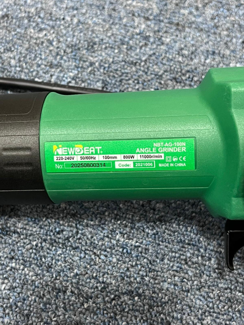 Newbeat 4" Angle Grinder 800W (Rear Switch) Ultra Slim Body | Model: NBT-AG-100N Angle Grinder Newbeat 