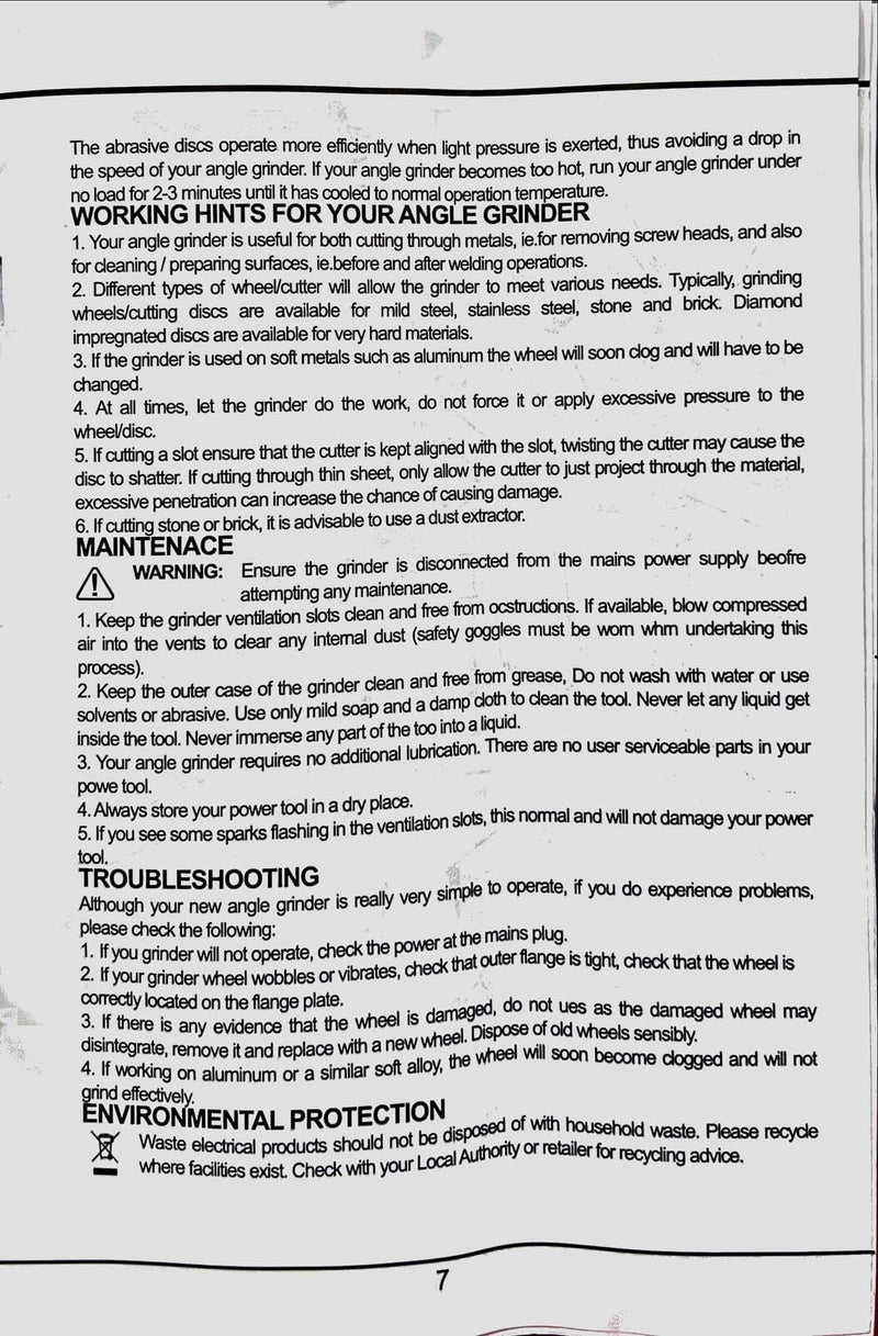 Newbeat 4" Angle Grinder 800W (Rear Switch) Ultra Slim Body | Model: NBT-AG-100N Angle Grinder Newbeat 