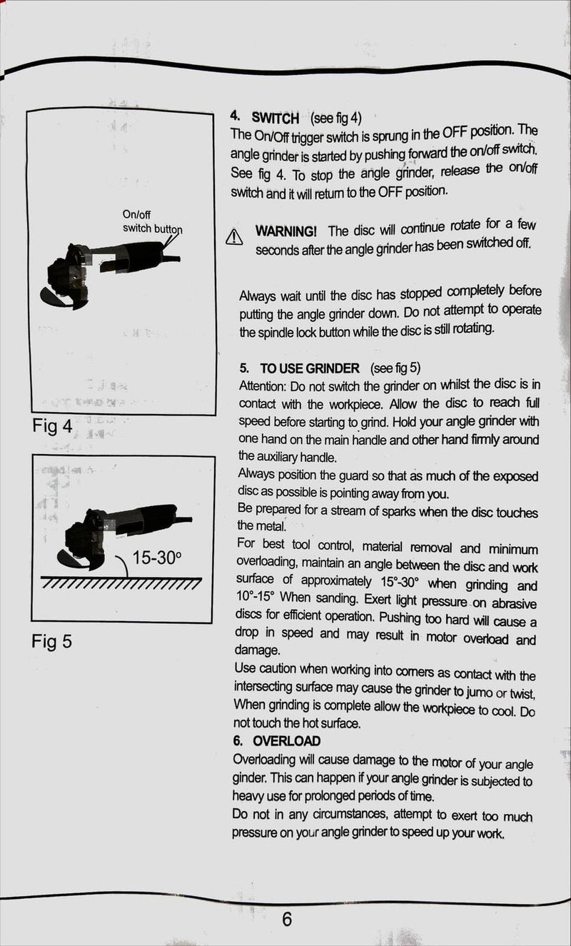 Newbeat 4" Angle Grinder 900W (Rear Switch) | Model: NBT-AG-100P Angle Grinder Newbeat 