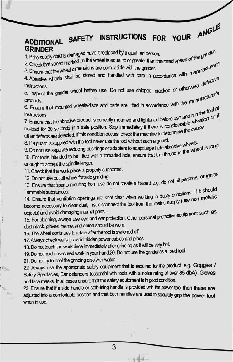 Newbeat 4" Angle Grinder 900W (Rear Switch) | Model: NBT-AG-100P Angle Grinder Newbeat 