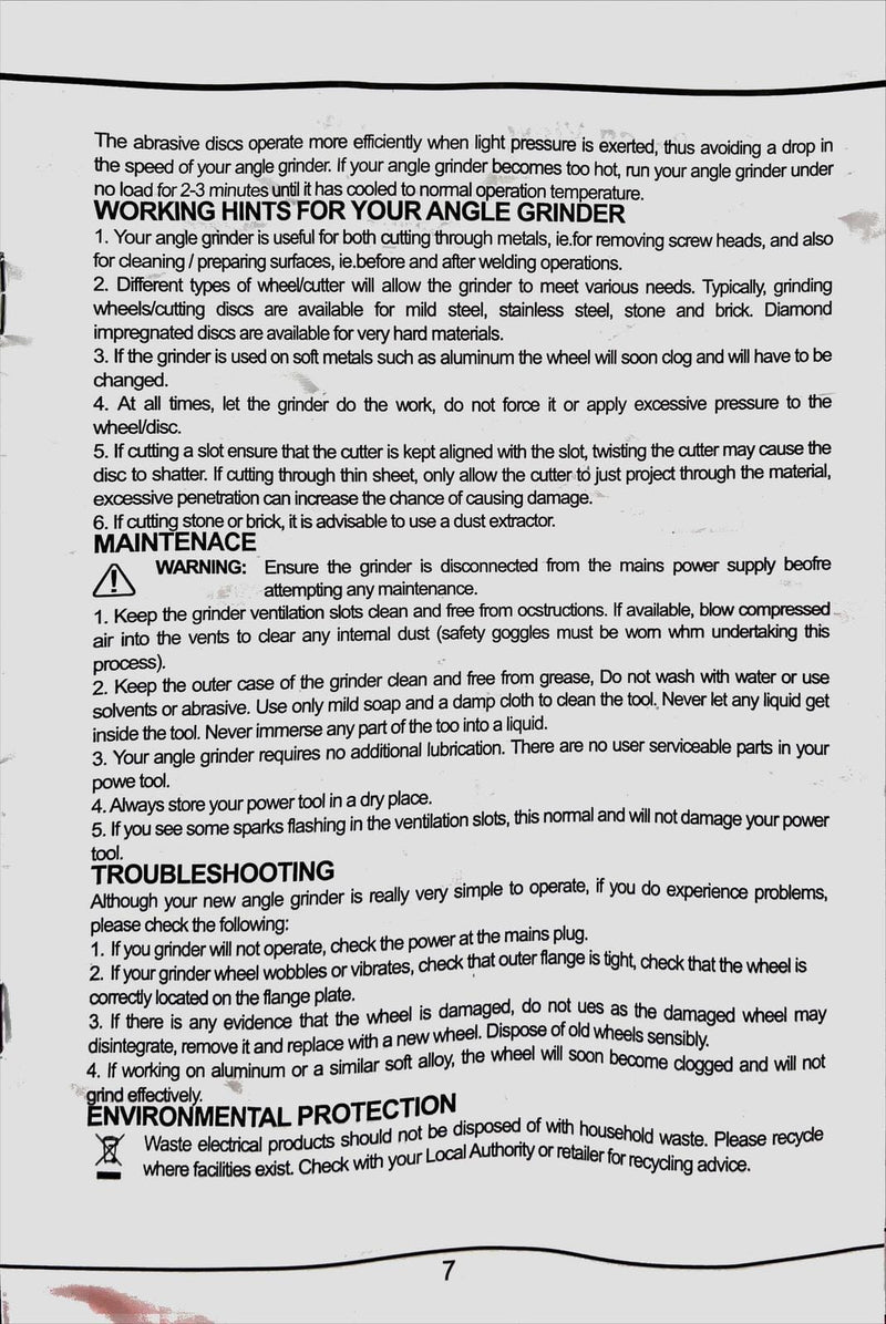 Newbeat 4" Angle Grinder 900W (Rear Switch) | Model: NBT-AG-100P Angle Grinder Newbeat 