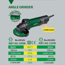 Newbeat 4" Angle Grinder 950W (Paddle Switch) | Model: NBT-AG-100M Angle Grinder Newbeat 