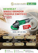 Newbeat 4" Angle Grinder 950W (Paddle Switch) | Model: NBT-AG-100M Angle Grinder Newbeat 