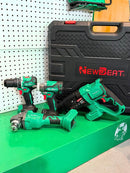 Newbeat 4in1 Combo Kit Set (CID21DBL+CAG100D+CRH26C+CIW21A) with 3x 4.0ah battery + 2x charger | Model: NBT-COMBO-4/1 Combo Kit NEWBEAT 