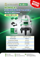 NEWBEAT 5 Line Green Laser Level with 2 Battery | Model : NBT-LL-5A Laser NEWBEAT 