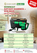 Newbeat 52mm 1900w 22J Rotary Hammer + SDS Max | Model: NBT-RH-52DV Rotary Hammer NEWBEAT 