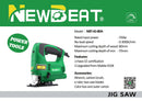 NEWBEAT 550W Wood Jigsaw 80MM | Model : NBT-JG-80A Jig Saw NEWBEAT 