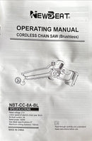 Newbeat 8" Cordless Chainsaw with Chain Blade 65MN (BL) 21V C/W 2 Battery and 1 Charger Suitable for Home Use | Model: NBT-CC-8A-BL Cordless Chain Saw Newbeat 