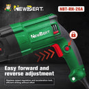 NEWBEAT 800W Rotary Hammer 26MM | Model : NBT-RH-26A Rotary Hammer NEWBEAT 