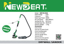NEWBEAT 80W Drywall Sander 215MM | Model : NBT-DS-225A Sander NEWBEAT 