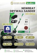 NEWBEAT 80W Drywall Sander 215MM | Model : NBT-DS-225A Sander NEWBEAT 