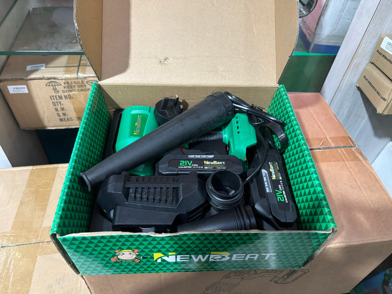 Newbeat Cordless Blower Brushless 21V 85000 RPM C/W 2 Battery And 1 Charger | Model: NBT-CB-21C-BL Cordless Blower Newbeat 