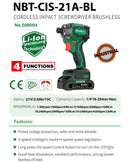 Newbeat Cordless Impact Screwdriver 21V C/W 2 Battery and 1 Charger | Model: NBT-CIS-21A-BL Cordless Impact Screwdriver Newbeat 