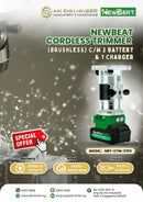 NEWBEAT Cordless Trimmer (Brushless) C/W 2 Battery & 1 Charger | Model : NBT-CTM-3703 Cordless Trimmer NEWBEAT 