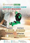 Newbeat Cut Off Machine 355mm 2100W | Model: NBT-CO-355D Cut Off Machine Newbeat 