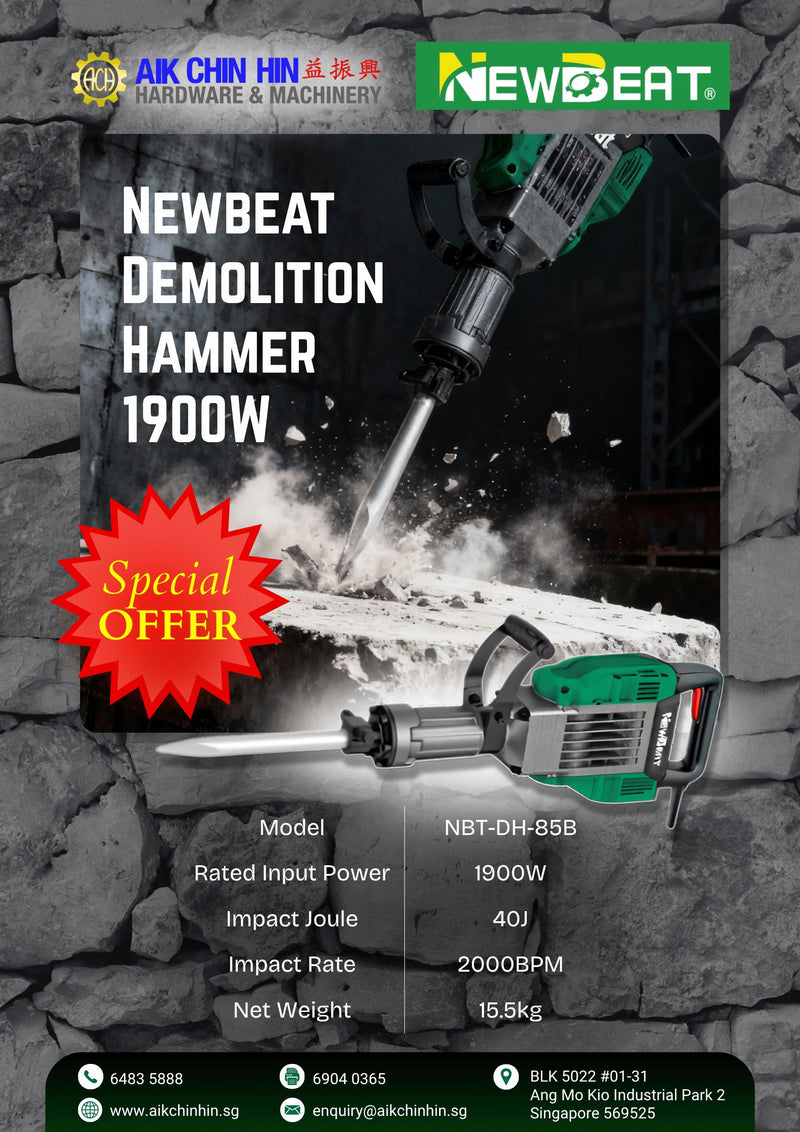 Newbeat Demolition Hammer 1900W | Model: NBT-DH-85B Demolition Hammer Newbeat 