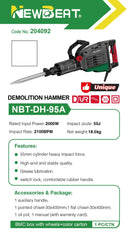 Newbeat Demolition Hammer 2000W | Model: NBT-DH-95A Demolition Hammer Newbeat 