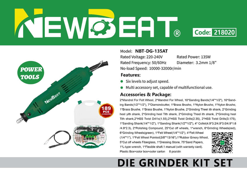 Newbeat Die Grinder 135W 220V | Model: NBT-DG-135AT Die Grinder Newbeat 