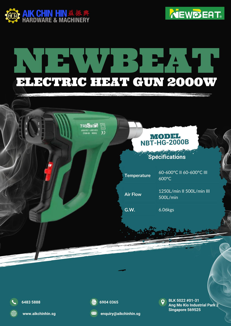 Newbeat Electric Heat Gun 2000W | Model: NBT-HG-2000B Electric Heat Gun Newbeat 