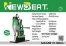 Newbeat Multifunctional Profile Magentic Drill 60mm (Variable Speed) | Model: NBT-MD-D8860 Magnetic Drill Newbeat 