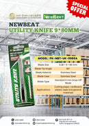 Newbeat Utility Knife 9*80mm | Model: PK-NBT-UK-0980A Utility Knife NEWBEAT 