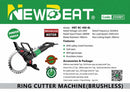Newbeat Wall Diamond Ring Saw 400mm 220V (BL Motora) | Model: NBT-RC-400-BL Diamond Ring Saw Newbeat 