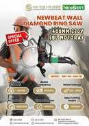 Newbeat Wall Diamond Ring Saw 400mm 220V (BL Motora) | Model: NBT-RC-400-BL Diamond Ring Saw Newbeat 