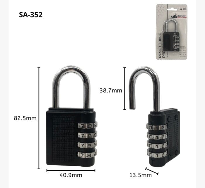 New/Super Action Resettable Number Lock 40mm #352 (Short) | Model : PL