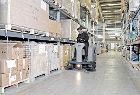 Nilfisk SR1101B Compact Ride-on Battery Operated Sweepers | Model: SR1101B Ride On Sweeper Nilfisk 