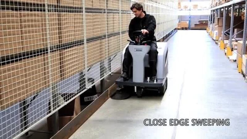Nilfisk SR1101B Compact Ride-on Battery Operated Sweepers | Model: SR1101B Ride On Sweeper Nilfisk 