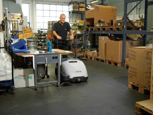Nilfisk SW750 Push Behind Battery Operated Sweeper | Model: SW750 Sweeper Nilfisk 
