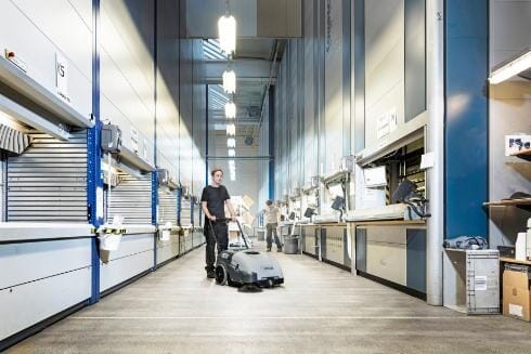 Nilfisk SW750 Push Behind Battery Operated Sweeper | Model: SW750 Sweeper Nilfisk 