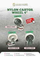 Nylon Castor Wheel 4" | C-N100 Castor Wheel Aiko 