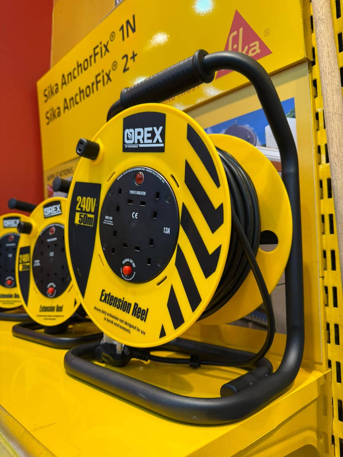 Orex Defender Cable Reel 4 Outlet (For 3 Pin Home Plug) | Model: ECR-O