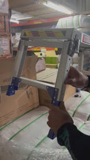 XG Aluminum Folding Adjustable Platform Ladder - Mini with Safety Lock | Model: L-XG238A-MINI