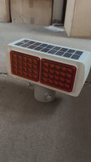 Solar Led Warning Light (Yellow) For Construction Site Use | Model : RL-YM-WL-SQ