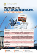 Prosafe 7502 Half Mask Respirator for spray painting | Model: MASK-PRO-RP102102 Half Mask Respirator Prosafety 