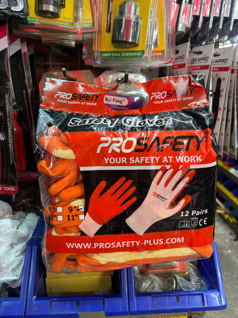 Prosafe Orange Palm Cotton Glove | Model: GLOVE-COR-PRO Palm Cotton Glove Prosafe 