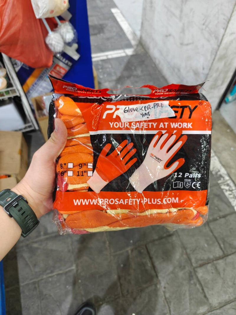 Prosafe Orange Palm Cotton Glove | Model: GLOVE-COR-PRO Palm Cotton Glove Prosafe 