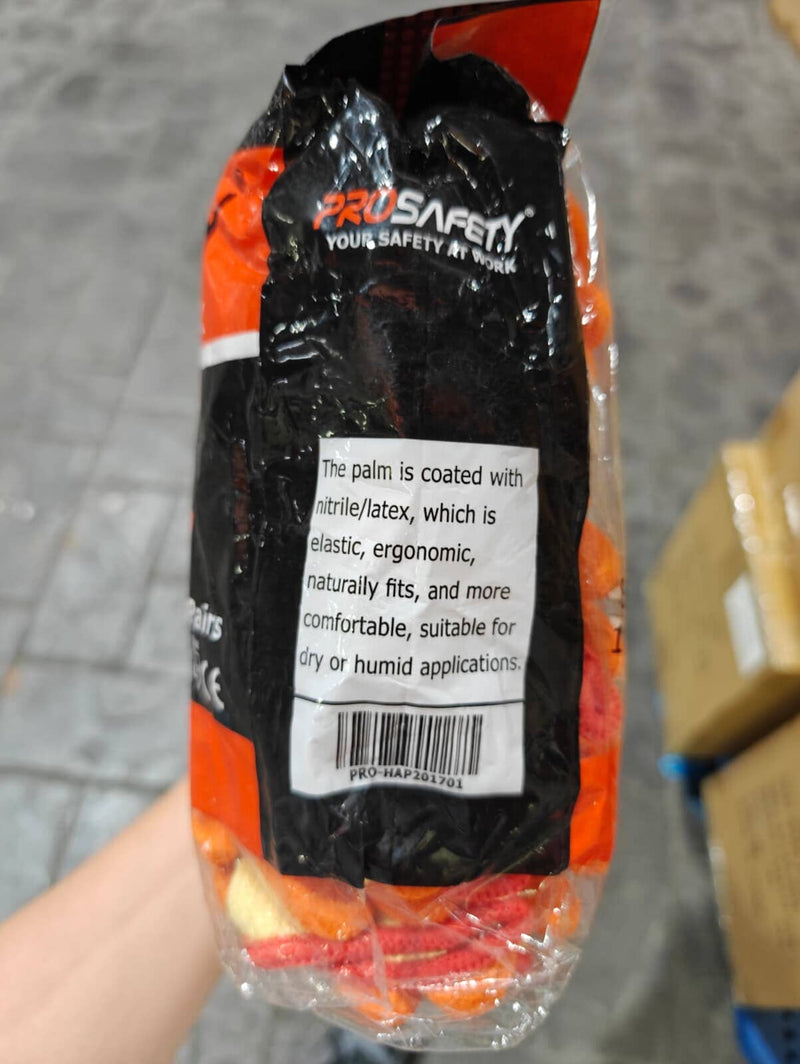 Prosafe Orange Palm Cotton Glove | Model: GLOVE-COR-PRO Palm Cotton Glove Prosafe 