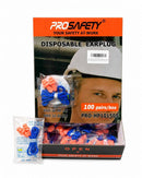 Prosafe PRO-HP101505 Corded Disposable Foam Ear Plugs Blue Strings Christmas Tree (Orange) (Box of 100 Pairs) | Model: EP1-PRO Ear Plugs Prosafety 