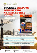 Prosafe PRO-HP101505 Corded Disposable Foam Ear Plugs Blue Strings Christmas Tree (Orange) (Box of 100 Pairs) | Model: EP1-PRO Ear Plugs Prosafety 