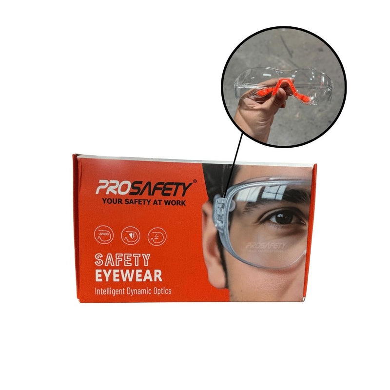 Prosafe Safety Spectacles Clear (12pcs/Box) | Model: SPEC-PRO-HP101011C Safety Spectacles Prosafe 
