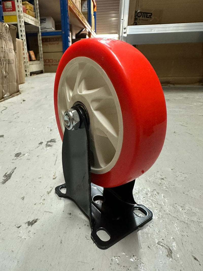 PU Castor Wheel 3" 4" 5" | Model : C-PU Castor Wheel Aiko 5" Rigid Orange 